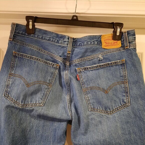 Levis Jeans Womens 32x27 Low Pro Straight Baggy Slouchy Skater Grunge 90s Hemmed - Picture 6 of 15